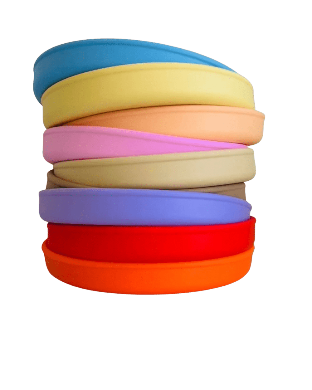 A stack of Plate Mates in every colour